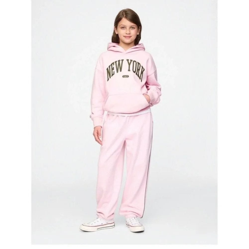 GAP light‎ Pink Track Pants  Side Stripe Sweatpants Kids XL (12) Full Length
